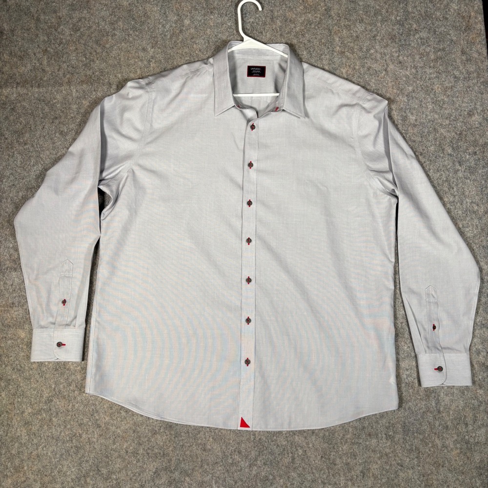 UNTUCKit Rubican-WF Shirt Mens XXXL Tall Gray Wrinkle Free Button Down L/S